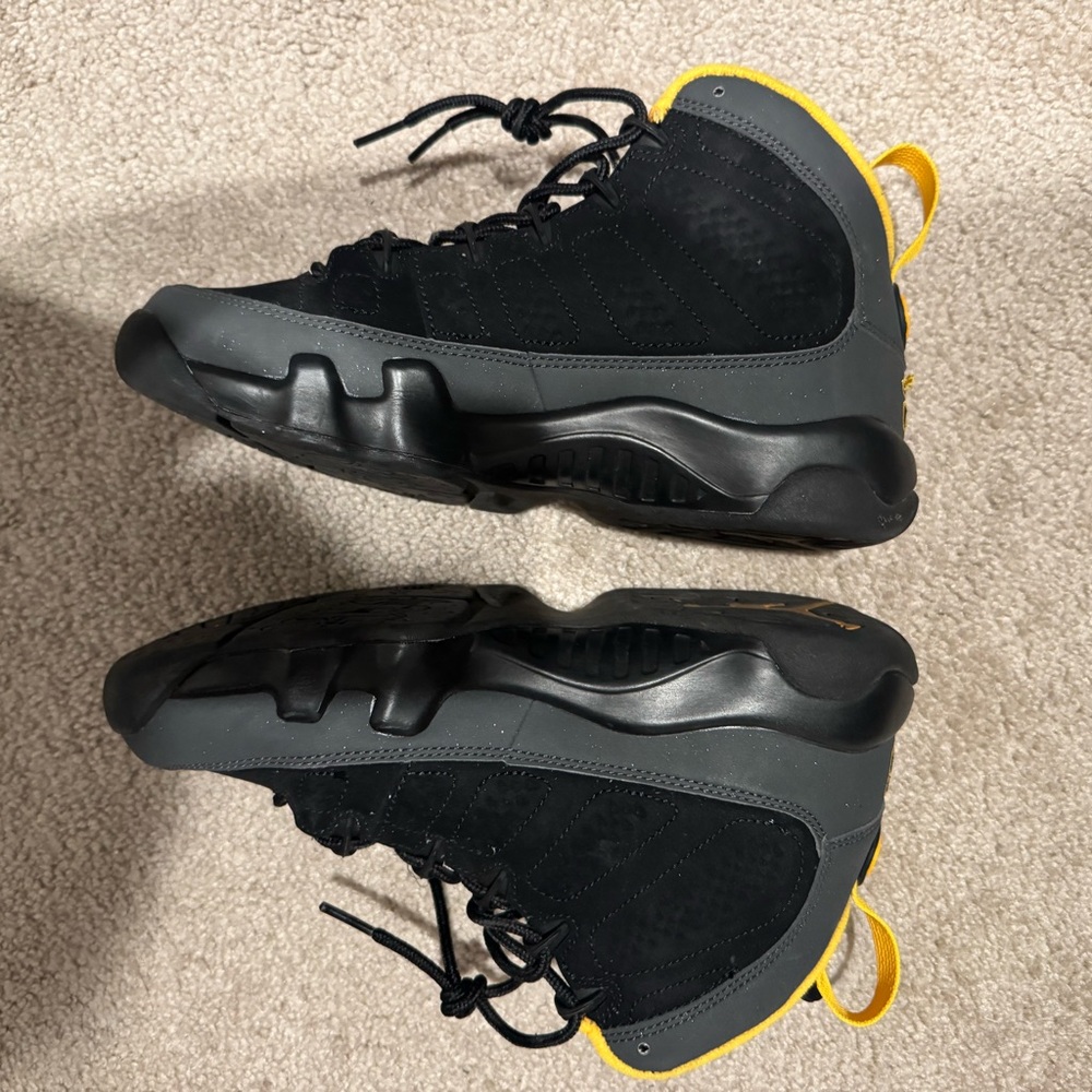 Jordan Black and Gray High-Top Sneakers with Nubuck Upper